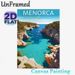 Menorca Spain Coastal Painting Poster, Vibrant Flat-style Scenic Rocky Cove With Sailboats Poster, Captures Serene Coastal Charm, Suitable For Home_maomaolike.com