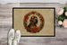 Bloodhound Christmas Flowers Doormat Front Door Mat Indoor Outdoor Rugs For Entryway, Non Slip Washable Low Pile, 24H X 36W_maomaolike.com