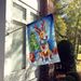 Bull Terrier Christmas Reindeer House Flag Large Porch Sleeve Pole Decorative Outside Yard Banner Artwork Wall Hanging, Polyester, House Size, Multicolor_maomaolike.com