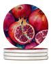 Colorful Pomegranates Large Sandstone Coasters Pack Of 4 Absorbent Round Coasters Decor Gifts For Men Or Women, 4 In, Multicolor_maomaolike.com