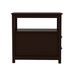 End Table Narrow Nightstand With Two Drawers And Open Shelf_maomaolike.com