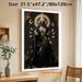 Goddess Kali Painting Poster, Dark-toned Ornate Hindu Deity Poster, Exquisite Detailed Traditional Design, Ideal For Home Shrine And Spiritual_maomaolike.com