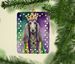 Afghan Hound King Of Mardi Gras Porcelain Ornament Christmas Tree Hanging Decorations For Home Christmas Holiday, Rectangle, Gift, Multicolor_maomaolike.com