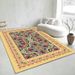 Living Room Rug,Large Rug,Oversized, Gold Leaves Design,Bedroom Rug,Soft And Thick, Machine Washable, Thickened Rug, Bedside Rug,Decorative Indoor Rug_maomaolike.com
