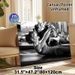 Pilates Training Painting Poster, Monochrome Realistic Fitness Scene Poster, Motivates Workout Sessions, Ideal For Gym And Fitness Studio Walls_maomaolike.com