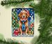 Nova Scotia Duck Tolling Retriever Christmas Reindeer Porcelain Ornament Christmas Tree Hanging Decorations For Home Christmas Holiday, Rectangle, Gift, Multicolor_maomaolike.com