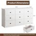 9 Drawer Dresser For Bedroom, Storage Cabinet With Metal Handles, Modern Closet Of Drawers For Living Room_maomaolike.com