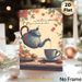 Tea & Floral Themed Painting Poster, Warm-toned Whimsical Teapot Pouring Tea With Pastries Poster, Cozy Tranquil Decor Ideal For Kitchen, Dining Area_maomaolike.com