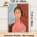 Braided Young Woman Portrait Painting Poster, Soft-toned Expressionist Style Poster, Elegant Artistic Wall Decor Suitable For Living Room, Bedroom_maomaolike.com