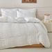 Flower Vertical Stripes Quilt Cover Duvet Cover Full Size Bedding Set For UK/USA/Europe Bedding_maomaolike.com
