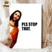Jesus Meme Painting Poster, Humorous Vintage Religious Figure With "PLS STOP THAT" Slogan Poster, Lighthearted Witty Decor Ideal For Home, Living_maomaolike.com