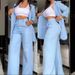 Women's Clothing Elegant Floral Sleeveless Suit Jacket + Lace Up Casual Trousers Suit_maomaolike.com
