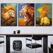 Lion In European And American Oil Painting Style, Rendered With Bold Brushstrokes, Home Décor Artwork, Living Room Feature Wall Decoration._maomaolike.com