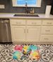 Boston Terrier Hippie Dawg Memory Foam Kitchen Mat Machine Washable Anti-Fatigue Mat Cushion Comfort Bath Mat Or Kitchen Rug_maomaolike.com