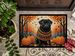 Black Pug Fall Doormat Front Door Mat Indoor Outdoor Rugs For Entryway, Non Slip Washable Low Pile, 24H X 36W_maomaolike.com