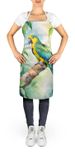 Yellownaped Parrot Apron Cooking Kitchen Server Baking Crafts Gardening For Adult Women Men, Unisex, Large, Multicolor_maomaolike.com