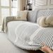 Soft Chenille Geometric Pattern Throw For 3-Seater Couch, Modern Striped Design, Multiple Sizes & Colors Cover Sofa_maomaolike.com