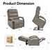 Recliner Chair For Adults, Massage Fabric Small Recliner Home Theater Seating With Lumbar Support, Adjustable Modern Reclining Chair With Padded Seat Backrest For Living Room, Brown_maomaolike.com
