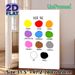 Maori Color Chart Painting Poster, Bright Rounded Color Swatch Poster, Practical Tool For Learning Maori Color Terms, Ideal For Language Learning_maomaolike.com