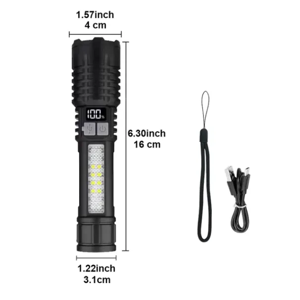 99000000LM 1500W Ultra Powerful Flashlights Rechargeable LED Tactical Torch Super Bright Lamp Outdoor Adventure Fishing_maomaolike.com