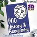 History & Geography Themed Painting Poster, Minimalist Line-Art Globe Poster, Educational Design For History & Geography Learning, Ideal For Study_maomaolike.com