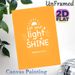 Bible Verse "Let Your Light Shine" Painting Poster, Warm Orange Minimalist Graphic Poster, Uplifting Spiritual Decor Ideal For Home, Office, Bedroom_maomaolike.com