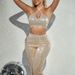women's fashion sexy halter neck vest sequins slim fit flared trousers two-piece set_maomaolike.com