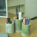 Trendy Bamboo Pen Holder Chinese Ancient Style DIY/Milk Tea Cup/Succulent Pot Simple Storage Ornament For Students_maomaolike.com