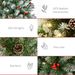 7.5 Ft Pre-Lit Snow-Dipped Artificial Christmas Tree With Realistic Branches, 350 LED Lights, Pine Cones, Red Berries And 1075 Tips_maomaolike.com