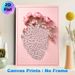 Islamic 99 Names Of Allah Heart-shaped Painting Poster, Soft Pink Floral Delicate Arabic Calligraphy Poster, Elegant Religious Decorative Piece Ideal_maomaolike.com
