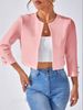 Women's Clothing Fashion Casual Temperament Commuter Niche Top Round Neck Jacket _maomaolike.com