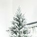 9 Ft Pine Snow Flocked Artificial Christmas Tree With 616 Realistic Cedar Branches, Auto Open, Home Holiday Decoration, Green_maomaolike.com