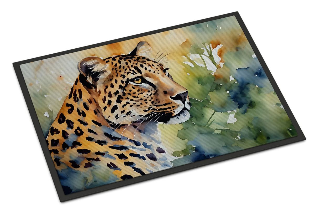 Leopard Doormat Front Door Mat Indoor Outdoor Rugs For Entryway, Non Slip Washable Low Pile, 24H X 36W_maomaolike.com