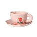 Creative ceramic hand-pinch coffee hand-painted cup and saucer set_maomaolike.com