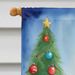 Border Terrier Christmas Reindeer House Flag Large Porch Sleeve Pole Decorative Outside Yard Banner Artwork Wall Hanging, Polyester, House Size, Multicolor_maomaolike.com