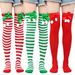 Unisex Christmas stockings Bow hairball over the knee stockings COS holiday party accessories Christmas stockings_maomaolike.com