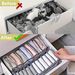 3pcs Foldable Underwear And Sock Storage Boxes, Drawer Dividers, Durable Nylon Mesh Design For Easy Handling And Storage_maomaolike.com