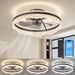 20 Smart Silent Ceiling Fan With Light Crystal Flush Mount LED Fan Lamp With Hidden Blades And Natural Airflow System, Designed For Bedroom, Kids' Room And Study_maomaolike.com