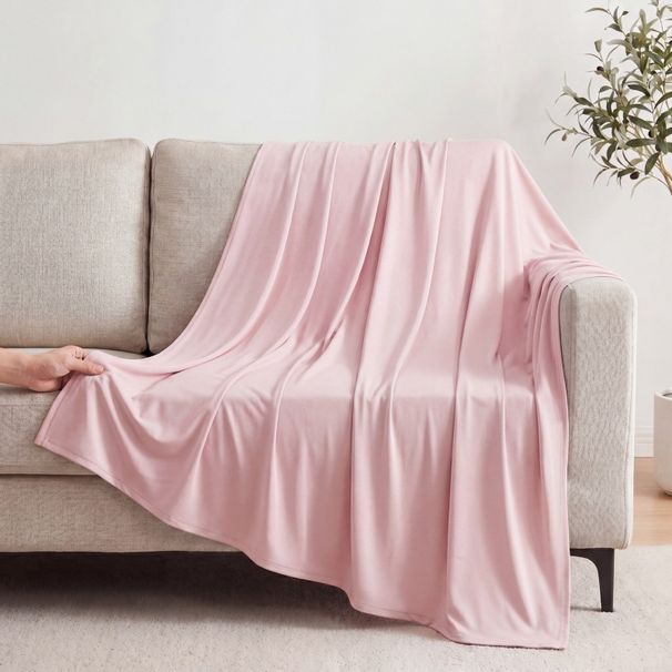Cooling Blanket For Hot Sleepers, Lightweight Breathable Summer Throw Blanket, Soft Cooling Bed Blanket For Sofa Bed Outdoor Balcony Use_maomaolike.com
