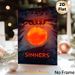 "SINNERS" Dark Themed Painting Poster, Moody Surreal Scene With Glowing Red Orb And Dimly Lit Cabin Poster, Atmospheric Dramatic Artwork Ideal For_maomaolike.com