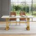 Modern Executive Computer Desk With Marble Tabletop_maomaolike.com