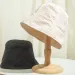 Hot Sale 2024 New Best-selling Sun Hat Fashion Pleated Bubble Plaid Ladies Fisherman Hats Breathable All-match Show Face Small_maomaolike.com