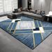 Living Room Rug Large Size Gorgeous Gold Frame Design Bedroom Rug Plush Thickened Machine Washable Thickened Underlay Interior Decorative Rug_maomaolike.com
