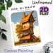 The Burrow Weasley House Painting Poster, Whimsical Rustic Lopsided Cottage With Autumnal Trees Poster, Warm Nostalgic Decor For Living Room, Bedroom_maomaolike.com