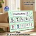 Potty Training Painting Poster, Cute Cartoon Step-by-Step Guide Poster, Visual Toilet Routine Instruction, Ideal For Bathroom_maomaolike.com