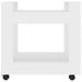 White Wood Composite Office Trolley - Compact Storage Solution For Organizing Paper Clutter_maomaolike.com
