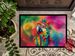 Hippie Animal Parrot Doormat Front Door Mat Indoor Outdoor Rugs For Entryway, Non Slip Washable Low Pile, 24H X 36W_maomaolike.com