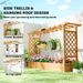 Wooden Planter Box With Trellis, Hanging Roof And Drainage Holes For Climbing Plants, Vegetables, Herbs And Flowers_maomaolike.com