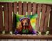 Irish Setter King Of Mardi Gras Throw Pillow Machine Washable, Indoor Outdoor Decorative Pillow For Couch, Bed Or Patio, 14Hx14W_maomaolike.com