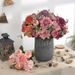 European Retro Hydrangea Core Peony Simulation Bouquet Wholesale Wedding Staircase Decoration Artificial Silk Flowers_maomaolike.com